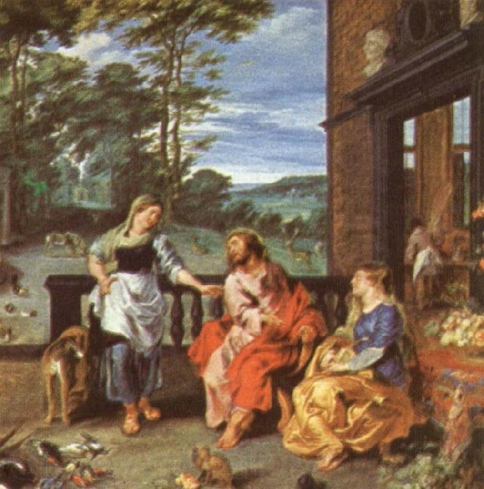 unknow artist Christ at the house of martha and mary Germany oil painting art